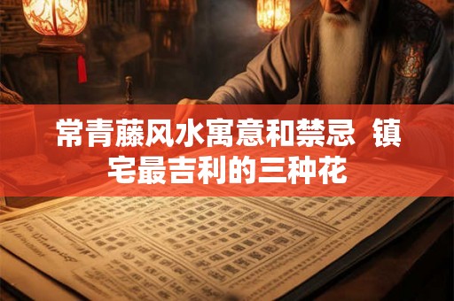 常青藤风水寓意和禁忌  镇宅最吉利的三种花