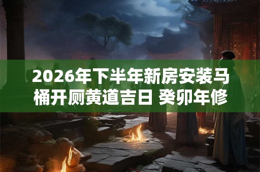 2026年下半年新房安装马桶开厕黄道吉日 癸卯年修造厕所吉日怎么选