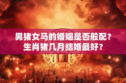 男猪女马的婚姻是否般配？生肖猪几月结婚最好？