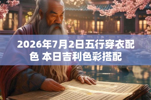 2026年7月2日五行穿衣配色 本日吉利色彩搭配