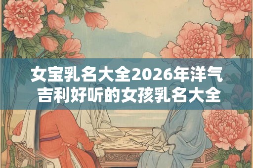 女宝乳名大全2026年洋气 吉利好听的女孩乳名大全