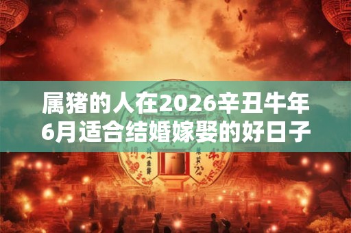 属猪的人在2026辛丑牛年6月适合结婚嫁娶的好日子 属猪的人在2026辛丑牛年6月适合结婚嫁娶的好日子