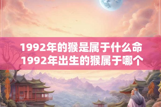 1992年的猴是属于什么命 1992年出生的猴属于哪个生肖