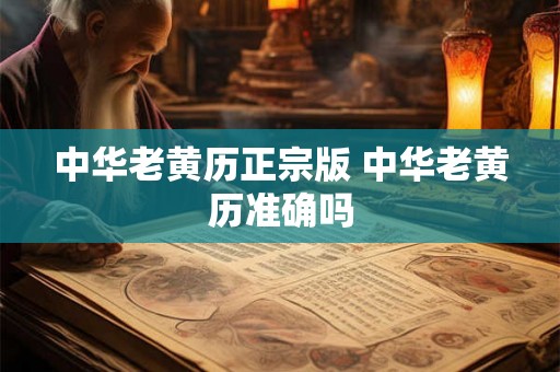 中华老黄历正宗版 中华老黄历准确吗