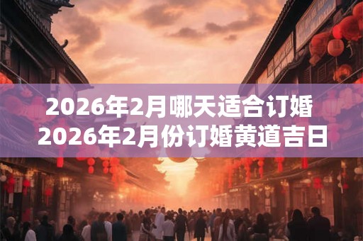 2026年2月哪天适合订婚 2026年2月份订婚黄道吉日 2026年2月哪天适合订婚 2026年2月份订婚黄道吉日