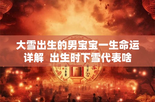 大雪出生的男宝宝一生命运详解  出生时下雪代表啥