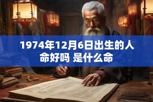 1974年12月6日出生的人命好吗 是什么命 1974年12月6日出生的人命好吗 是什么命