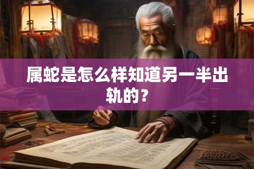 属蛇是怎么样知道另一半出轨的？