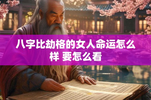 八字比劫格的女人命运怎么样 要怎么看