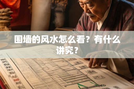 围墙的风水怎么看?有什么讲究? 围墙的风水怎么看?有什么讲究?