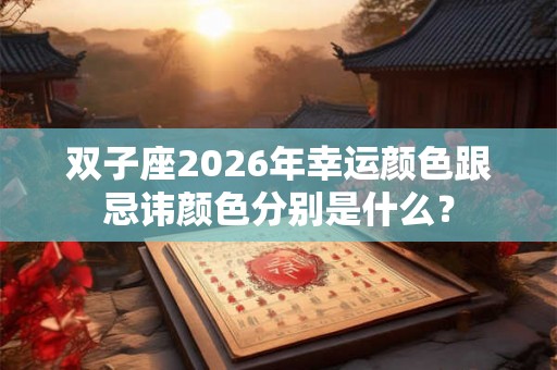 双子座2026年幸运颜色跟忌讳颜色分别是什么？