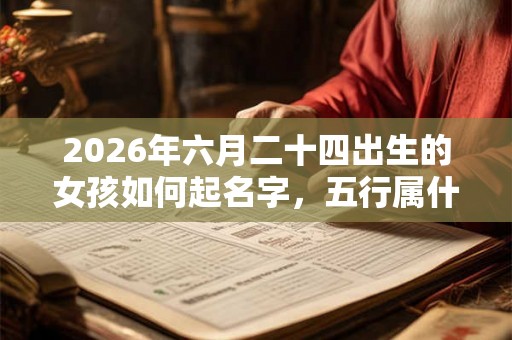 2026年六月二十四出生的女孩如何起名字，五行属什么