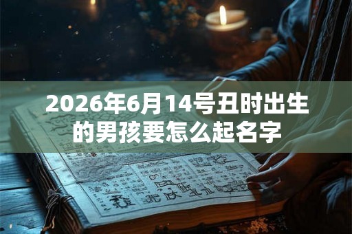 2026年6月14号丑时出生的男孩要怎么起名字 2026年6月14号丑时出生的男孩要怎么起名字