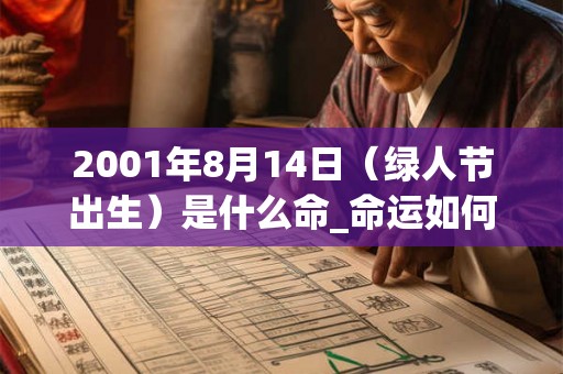 2001年8月14日（绿人节出生）是什么命_命运如何