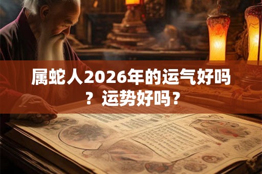 属蛇人2026年的运气好吗?运势好吗? 属蛇人2026年的运气好吗?运势好吗?
