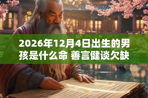 2026年12月4日出生的男孩是什么命 善言健谈欠缺沉着