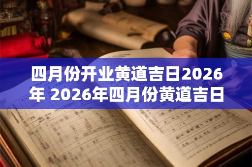 四月份开业黄道吉日2026年 2026年四月份黄道吉日开业