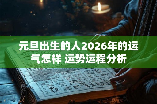 元旦出生的人2026年的运气怎样 运势运程分析