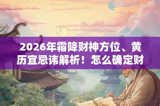 2026年霜降财神方位、黄历宜忌讳解析！怎么确定财神方位？