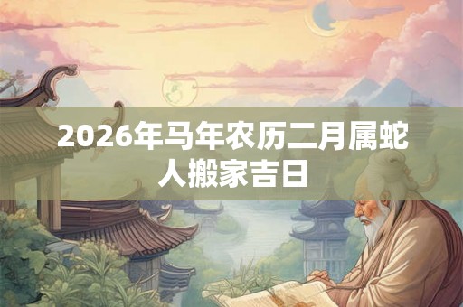 2026年马年农历二月属蛇人搬家吉日 2026年马年农历二月属蛇人搬家吉日