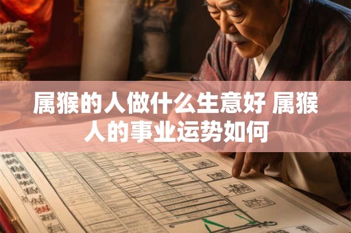 属猴的人做什么生意好 属猴人的事业运势如何