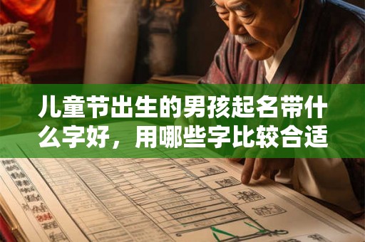 儿童节出生的男孩起名带什么字好，用哪些字比较合适