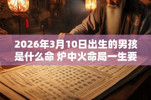 2026年3月10日出生的男孩是什么命 炉中火命局一生要强