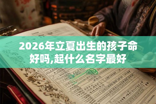 2026年立夏出生的孩子命好吗,起什么名字最好 2026年立夏出生的孩子命好吗,起什么名字最好