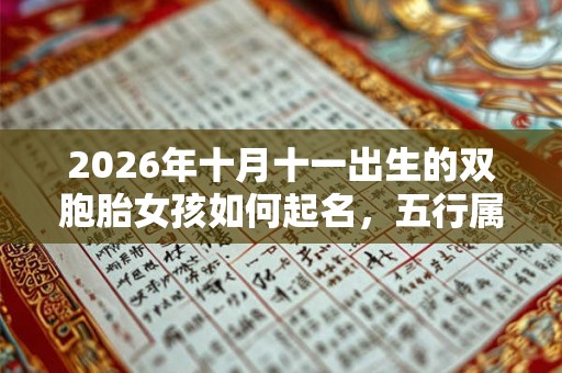 2026年十月十一出生的双胞胎女孩如何起名，五行属什么