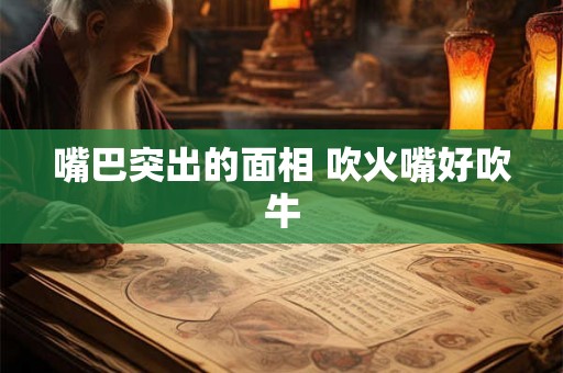 嘴巴突出的面相 吹火嘴好吹牛