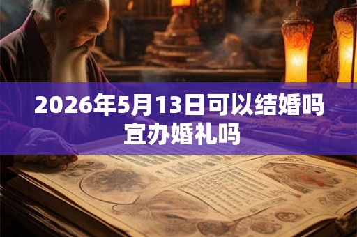 2026年5月13日可以结婚吗 宜办婚礼吗