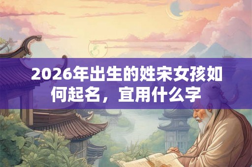 2026年出生的姓宋女孩如何起名，宜用什么字