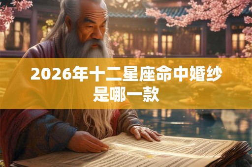 2026年十二星座命中婚纱是哪一款
