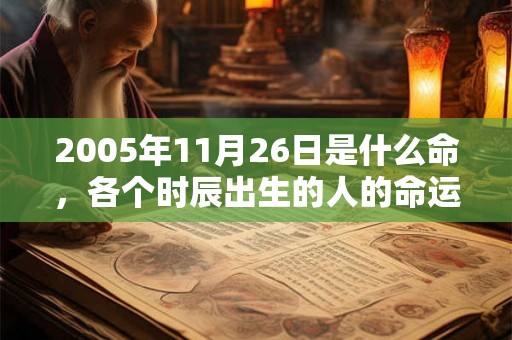 2005年11月26日是什么命,各个时辰出生的人的命运 2005年11月26日是什么命,各个时辰出生的人的命运