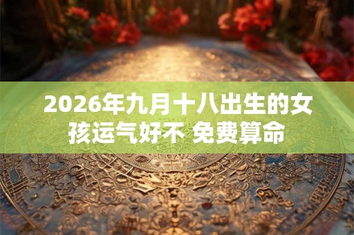 2026年九月十八出生的女孩运气好不 免费算命