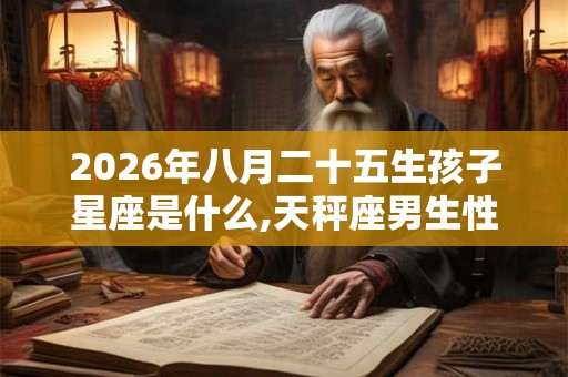 2026年八月二十五生孩子星座是什么,天秤座男生性格怎样？