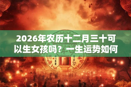 2026年农历十二月三十可以生女孩吗?一生运势如何? 2026年农历十二月三十可以生女孩吗?一生运势如何?