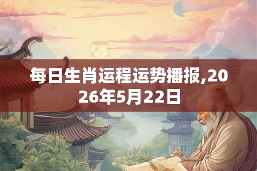 每日生肖运程运势播报,2026年5月22日