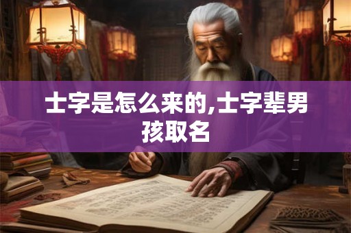 士字是怎么来的,士字辈男孩取名