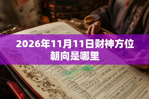 2026年11月11日财神方位朝向是哪里