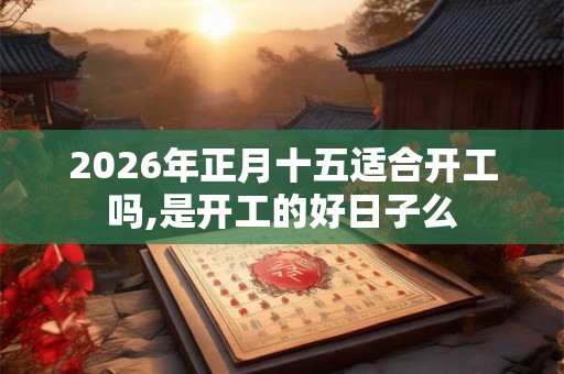 2026年正月十五适合开工吗,是开工的好日子么 2026年正月十五适合开工吗,是开工的好日子么