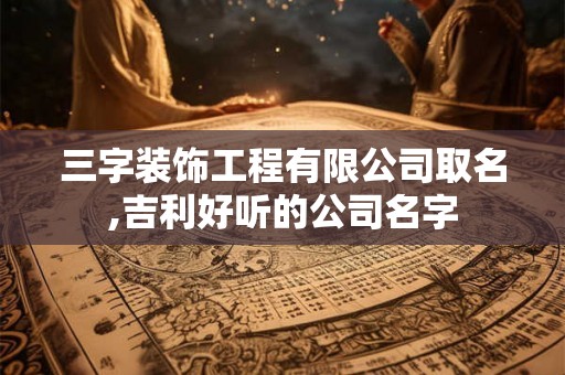 三字装饰工程有限公司取名,吉利好听的公司名字