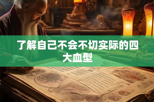 了解自己不会不切实际的四大血型