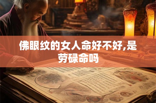 佛眼纹的女人命好不好,是劳碌命吗