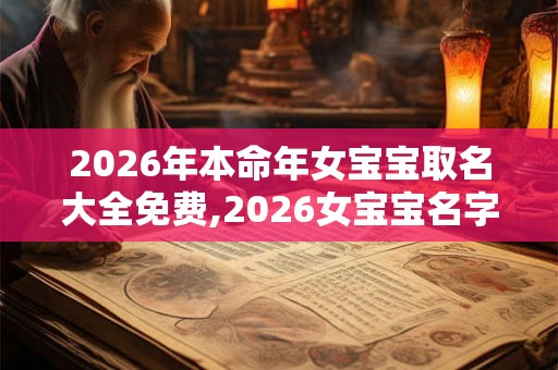 2026年本命年女宝宝取名大全免费,2026女宝宝名字库 2026年本命年女宝宝取名大全免费,2026女宝宝名字库