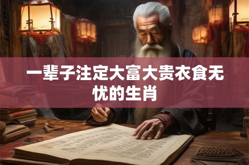 一辈子注定大富大贵衣食无忧的生肖 一辈子注定大富大贵衣食无忧的生肖
