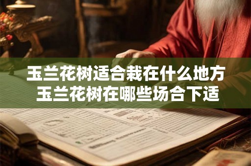 玉兰花树适合栽在什么地方 玉兰花树在哪些场合下适合栽种