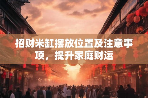 招财米缸摆放位置及注意事项，提升家庭财运