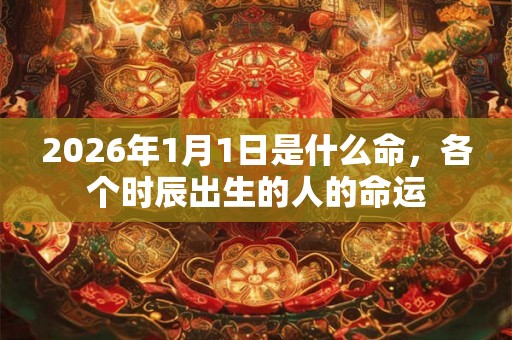 2026年1月1日是什么命,各个时辰出生的人的命运 2026年1月1日是什么命,各个时辰出生的人的命运