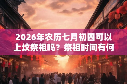 2026年农历七月初四可以上坟祭祖吗？祭祖时间有何讲究？
